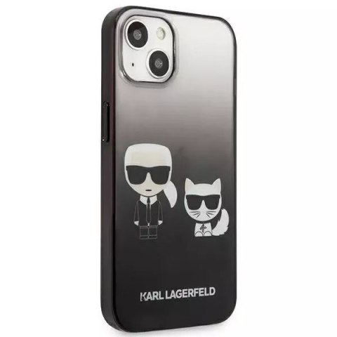 Karl Lagerfeld Karl Lagerfeld KLHCP13STGKCK iPhone 13 mini 5,4" hardcase czarny/black Gradient Ikonik Karl & Choupette Karl Lagerfeld Karl Lagerfeld KLHCP13STGKCK iPhone 13 mini 5,4" hardcase czarny/black Gradient Ikonik Karl & Choupette