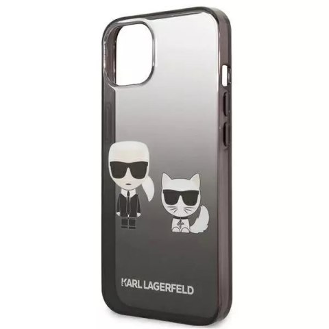 Karl Lagerfeld Karl Lagerfeld KLHCP13STGKCK iPhone 13 mini 5,4" hardcase czarny/black Gradient Ikonik Karl & Choupette Karl Lagerfeld Karl Lagerfeld KLHCP13STGKCK iPhone 13 mini 5,4" hardcase czarny/black Gradient Ikonik Karl & Choupette