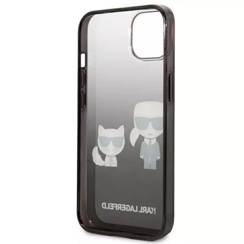 Karl Lagerfeld Karl Lagerfeld KLHCP13STGKCK iPhone 13 mini 5,4" hardcase czarny/black Gradient Ikonik Karl & Choupette Karl Lagerfeld Karl Lagerfeld KLHCP13STGKCK iPhone 13 mini 5,4" hardcase czarny/black Gradient Ikonik Karl & Choupette