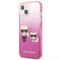 Karl Lagerfeld Karl Lagerfeld KLHCP13STGKCP iPhone 13 mini 5,4" hardcase różowy/pink Gradient Ikonik Karl & Choupette
