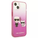 Karl Lagerfeld Karl Lagerfeld KLHCP13STGKCP iPhone 13 mini 5,4" hardcase różowy/pink Gradient Ikonik Karl & Choupette