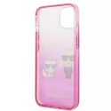 Karl Lagerfeld Karl Lagerfeld KLHCP13STGKCP iPhone 13 mini 5,4" hardcase różowy/pink Gradient Ikonik Karl & Choupette