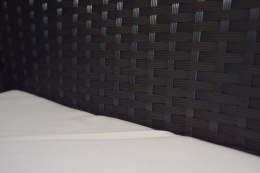 LACESTONE Meble Ogrodowe Technorattan 2 Fotele Stolik Sofa Poduszki Beżowe Bituxx