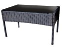 LACESTONE Meble Ogrodowe Technorattan 2 Fotele Stolik Sofa Poduszki Beżowe Bituxx