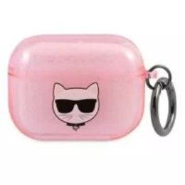 Karl Lagerfeld Karl Lagerfeld KLA3UCHGP AirPods 3 cover różowy/pink Glitter Choupette