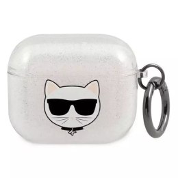 Karl Lagerfeld Karl Lagerfeld KLA3UCHGS AirPods 3 cover srebrny/silver Glitter Choupette