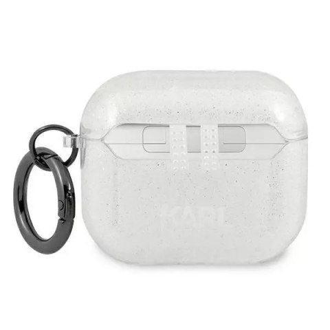 Karl Lagerfeld Karl Lagerfeld KLA3UCHGS AirPods 3 cover srebrny/silver Glitter Choupette Karl Lagerfeld Karl Lagerfeld KLA3UCHGS AirPods 3 cover srebrny/silver Glitter Choupette