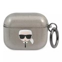 Karl Lagerfeld Karl Lagerfeld KLA3UKHGK AirPods 3 cover czarny/black Glitter Karl`s Head
