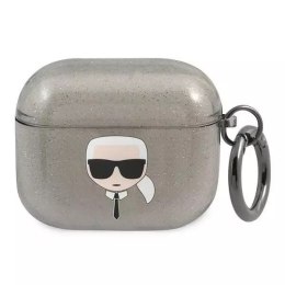 Karl Lagerfeld Karl Lagerfeld KLA3UKHGK AirPods 3 cover czarny/black Glitter Karl`s Head