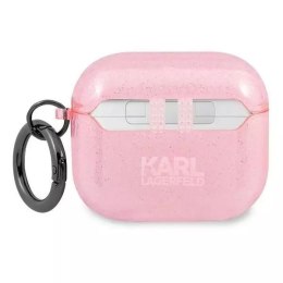 Karl Lagerfeld Karl Lagerfeld KLA3UKHGP AirPods 3 cover różowy/pink Glitter Karl`s Head