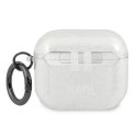 Karl Lagerfeld Karl Lagerfeld KLA3UKHGS AirPods 3 cover srebrny/silver Glitter Karl`s Head