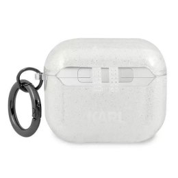 Karl Lagerfeld Karl Lagerfeld KLA3UKHGS AirPods 3 cover srebrny/silver Glitter Karl`s Head