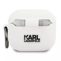 Karl Lagerfeld Karl Lagerfeld KLACA3SILCHWH AirPods 3 cover biały/white Silicone Choupette