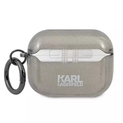 Karl Lagerfeld Karl Lagerfeld KLAPUKHGK AirPods Pro cover czarny/black Glitter Karl`s Head Karl Lagerfeld Karl Lagerfeld KLAPUKHGK AirPods Pro cover czarny/black Glitter Karl`s Head