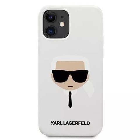 Karl Lagerfeld Karl Lagerfeld KLHCP12SSLKHWH iPhone 12 mini 5,4" biały/white hardcase Silicone Karl`s Head Karl Lagerfeld Karl Lagerfeld KLHCP12SSLKHWH iPhone 12 mini 5,4" biały/white hardcase Silicone Karl`s Head