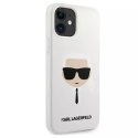 Karl Lagerfeld Karl Lagerfeld KLHCP12SSLKHWH iPhone 12 mini 5,4" biały/white hardcase Silicone Karl`s Head