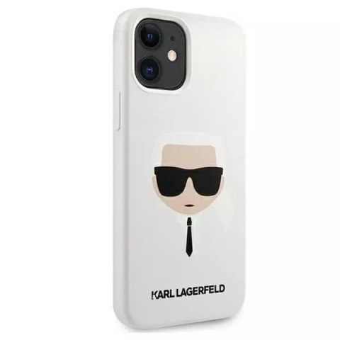 Karl Lagerfeld Karl Lagerfeld KLHCP12SSLKHWH iPhone 12 mini 5,4" biały/white hardcase Silicone Karl`s Head Karl Lagerfeld Karl Lagerfeld KLHCP12SSLKHWH iPhone 12 mini 5,4" biały/white hardcase Silicone Karl`s Head