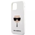 Karl Lagerfeld Karl Lagerfeld KLHCP12SSLKHWH iPhone 12 mini 5,4" biały/white hardcase Silicone Karl`s Head