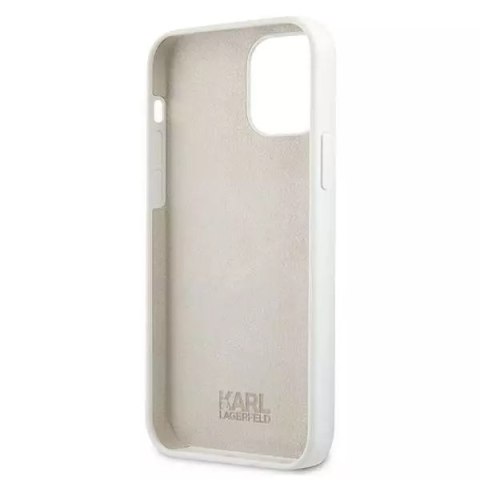 Karl Lagerfeld Karl Lagerfeld KLHCP12SSLKHWH iPhone 12 mini 5,4" biały/white hardcase Silicone Karl`s Head Karl Lagerfeld Karl Lagerfeld KLHCP12SSLKHWH iPhone 12 mini 5,4" biały/white hardcase Silicone Karl`s Head