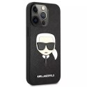 Karl Lagerfeld Karl Lagerfeld KLHCP13LSAKHBK iPhone 13 Pro / 13 6,1" czarny/black hardcase Saffiano Ikonik Karl`s Head