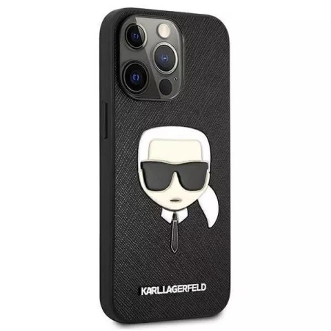 Karl Lagerfeld Karl Lagerfeld KLHCP13LSAKHBK iPhone 13 Pro / 13 6,1" czarny/black hardcase Saffiano Ikonik Karl`s Head Karl Lagerfeld Karl Lagerfeld KLHCP13LSAKHBK iPhone 13 Pro / 13 6,1" czarny/black hardcase Saffiano Ikonik Karl`s Head