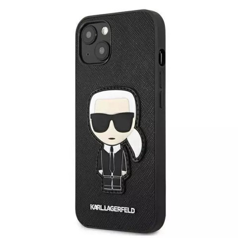 Karl Lagerfeld Karl Lagerfeld KLHCP13SOKPK iPhone 13 mini 5,4" czarny/black hardcase Saffiano Ikonik Karl`s Patch Karl Lagerfeld Karl Lagerfeld KLHCP13SOKPK iPhone 13 mini 5,4" czarny/black hardcase Saffiano Ikonik Karl`s Patch