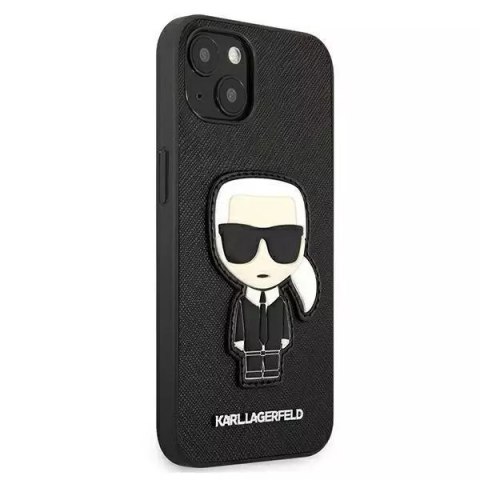 Karl Lagerfeld Karl Lagerfeld KLHCP13SOKPK iPhone 13 mini 5,4" czarny/black hardcase Saffiano Ikonik Karl`s Patch Karl Lagerfeld Karl Lagerfeld KLHCP13SOKPK iPhone 13 mini 5,4" czarny/black hardcase Saffiano Ikonik Karl`s Patch