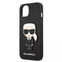Karl Lagerfeld Karl Lagerfeld KLHCP13SOKPK iPhone 13 mini 5,4" czarny/black hardcase Saffiano Ikonik Karl`s Patch