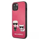 Karl Lagerfeld Karl Lagerfeld KLHCP13SPCUSKCP iPhone 13 mini 5,4" fuksja/fuchsia hardcase Ikonik Karl & Choupette