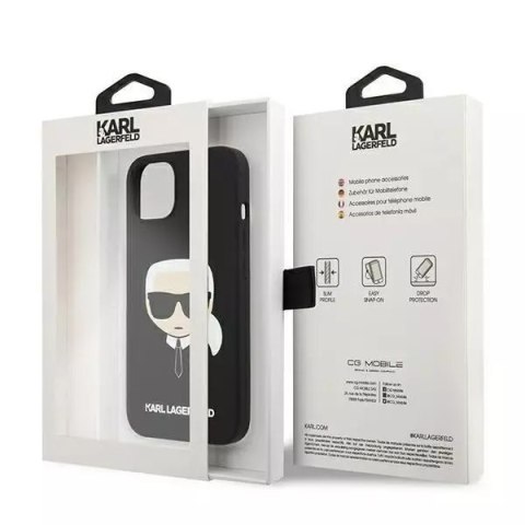 Karl Lagerfeld Karl Lagerfeld KLHCP13SSLKHBK iPhone 13 mini 5,4" czarny/black hardcase Silicone Karl`s Head Karl Lagerfeld Karl Lagerfeld KLHCP13SSLKHBK iPhone 13 mini 5,4" czarny/black hardcase Silicone Karl`s Head