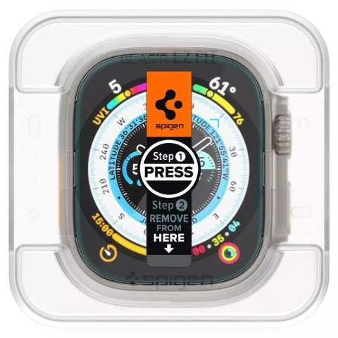 Spigen Szkło hartowane spigen glas.tr "ez fit" 2-pack apple watch ultra (49 mm) clear Spigen Szkło hartowane spigen glas.tr "ez fit" 2-pack apple watch ultra (49 mm) clear