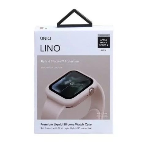 UNIQ UNIQ etui Lino Apple Watch Series 4/5/6/SE 44mm. różowy/blush pink UNIQ UNIQ etui Lino Apple Watch Series 4/5/6/SE 44mm. różowy/blush pink