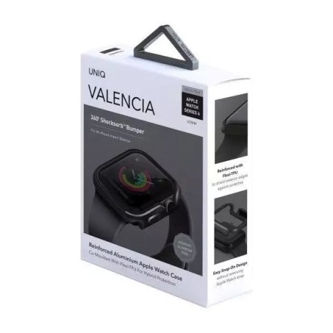 UNIQ UNIQ etui Valencia Apple Watch Series 4/5/6/SE 40mm. szary/gunmetal grey UNIQ UNIQ etui Valencia Apple Watch Series 4/5/6/SE 40mm. szary/gunmetal grey