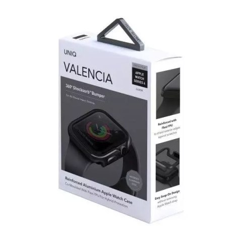 UNIQ UNIQ etui Valencia Apple Watch Series 4/5/6/SE 44mm. szary/gunmetal grey UNIQ UNIQ etui Valencia Apple Watch Series 4/5/6/SE 44mm. szary/gunmetal grey