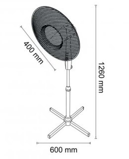 KINGHOFF WENTYLATOR WIATRAK STOJĄCY PODŁOGOWY KINGCOOL KC-2124 czarny