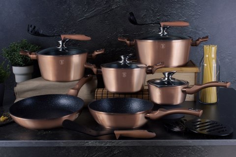 BERLINGER HAUS ZESTAW GARNKÓW GRANITOWYCH BERLINGER HAUS BH-7034 ROSE GOLD 18 ELEM. BERLINGER HAUS ZESTAW GARNKÓW GRANITOWYCH BERLINGER HAUS BH-7034 ROSE GOLD 18 ELEM.