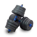 LACESTONE Zestaw hantli ciężarków 2w1 30kg ze sztangą