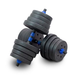 LACESTONE Zestaw hantli ciężarków 2w1 30kg ze sztangą