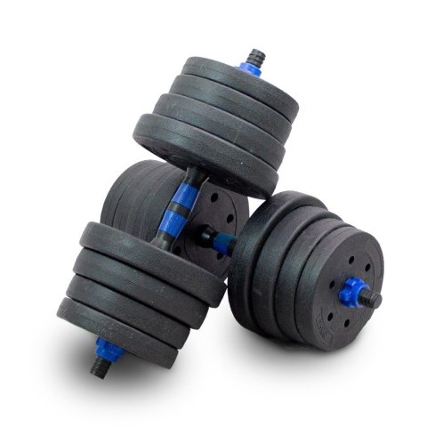 LACESTONE Zestaw hantli ciężarków 2w1 30kg ze sztangą LACESTONE Zestaw hantli ciężarków 2w1 30kg ze sztangą