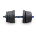 LACESTONE Zestaw hantli ciężarków 2w1 30kg ze sztangą