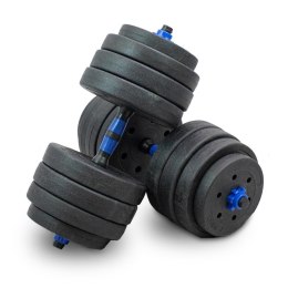 LACESTONE Zestaw hantli ciężarków 2w1 40kg ze sztangą