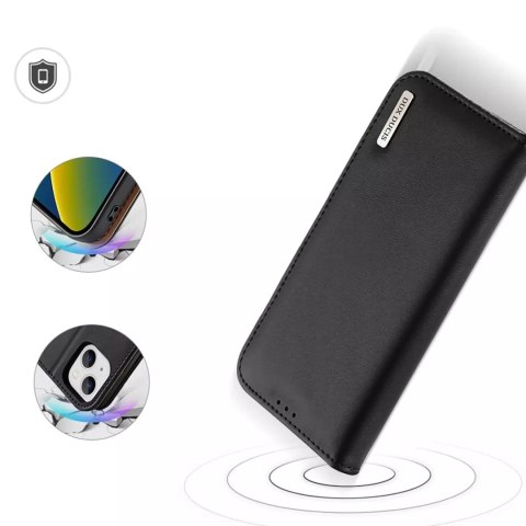 Dux Ducis Dux Ducis Hivo skórzane etui z klapką pokrowiec ze skóry naturalnej portfel na karty i dokumenty iPhone 14 Plus czarny Dux Ducis Dux Ducis Hivo skórzane etui z klapką pokrowiec ze skóry naturalnej portfel na karty i dokumenty iPhone 14 Plus czarny