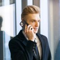 Dux Ducis Dux Ducis Hivo skórzane etui z klapką pokrowiec ze skóry naturalnej portfel na karty i dokumenty iPhone 14 Plus czarny