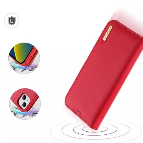 Dux Ducis Dux Ducis Hivo skórzane etui z klapką pokrowiec ze skóry naturalnej portfel na karty i dokumenty iPhone 14 Plus czerwony Dux Ducis Dux Ducis Hivo skórzane etui z klapką pokrowiec ze skóry naturalnej portfel na karty i dokumenty iPhone 14 Plus czerwony