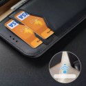 Dux Ducis Dux Ducis Hivo skórzane etui z klapką pokrowiec ze skóry naturalnej portfel na karty i dokumenty iPhone 14 Pro Max brązowy