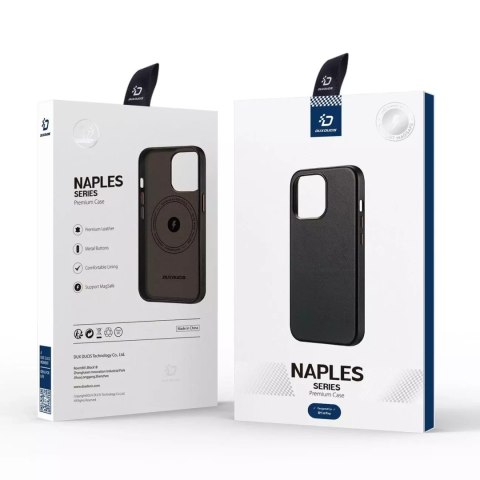 Dux Ducis Dux Ducis Naples etui do iPhone 14 Pro skórzany pokrowiec (kompatybilny z MagSafe) ciemnobrązowy Dux Ducis Dux Ducis Naples etui do iPhone 14 Pro skórzany pokrowiec (kompatybilny z MagSafe) ciemnobrązowy
