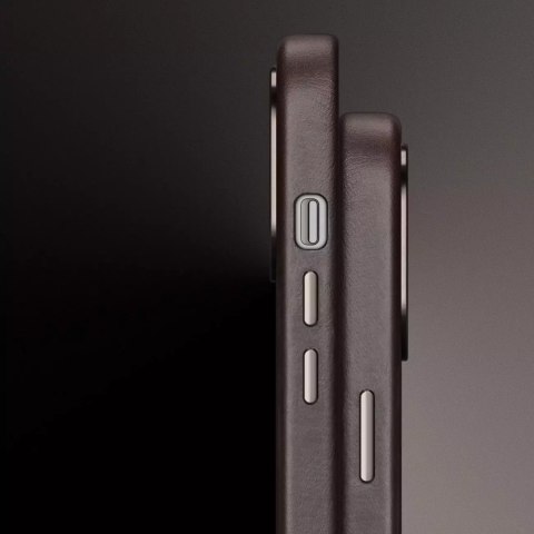 Dux Ducis Dux Ducis Naples etui do iPhone 14 Pro skórzany pokrowiec (kompatybilny z MagSafe) ciemnobrązowy Dux Ducis Dux Ducis Naples etui do iPhone 14 Pro skórzany pokrowiec (kompatybilny z MagSafe) ciemnobrązowy