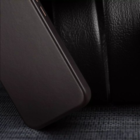 Dux Ducis Dux Ducis Naples etui do iPhone 14 Pro skórzany pokrowiec (kompatybilny z MagSafe) ciemnobrązowy Dux Ducis Dux Ducis Naples etui do iPhone 14 Pro skórzany pokrowiec (kompatybilny z MagSafe) ciemnobrązowy