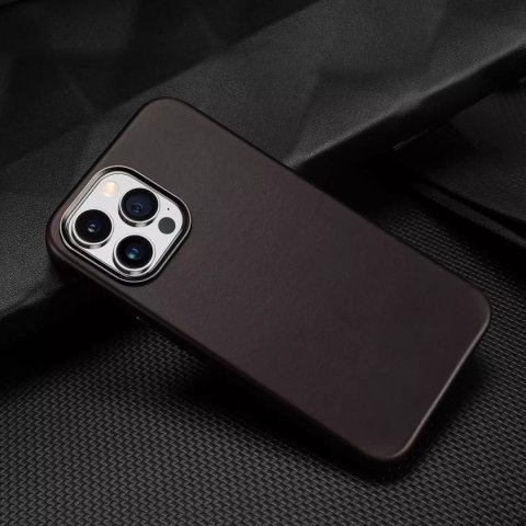 Dux Ducis Dux Ducis Naples etui do iPhone 14 Pro skórzany pokrowiec (kompatybilny z MagSafe) ciemnobrązowy Dux Ducis Dux Ducis Naples etui do iPhone 14 Pro skórzany pokrowiec (kompatybilny z MagSafe) ciemnobrązowy