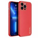 Dux Ducis Dux Ducis Yolo eleganckie etui pokrowiec ze skóry ekologicznej iPhone 13 Pro Max czerwony